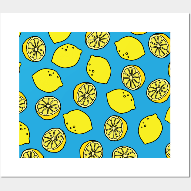 lemon pattern Wall Art by Cathalo